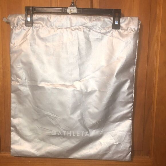 371. Athleta Metallic Silver Drawstring Bag - Picture 1 of 7